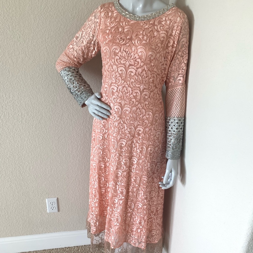 Pink Long Sleeve Cocktail dress